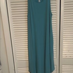 Zenana Outfitters Sleeveless Blue Midi Dress